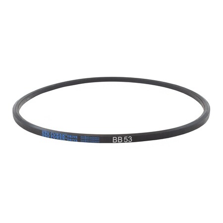 D&D BB53 Double-Sided V-Belt, 57 3/5 in Outside Length, 21/32 in Top Width, 17/32 in Thickness, 1 Ribs BB53